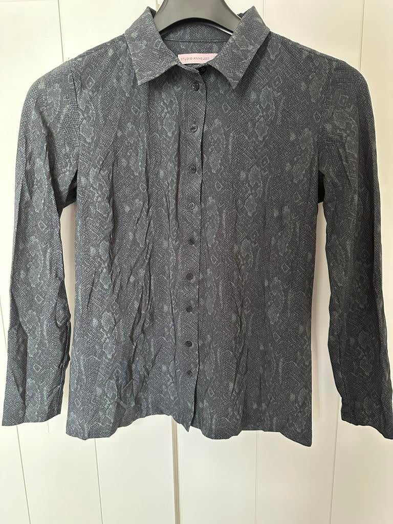 Studio Anneloes Blouse met Slangenprint - Maat L, Ophalen of Verzenden, Zo goed als nieuw, Maat 42/44 (L), Grijs