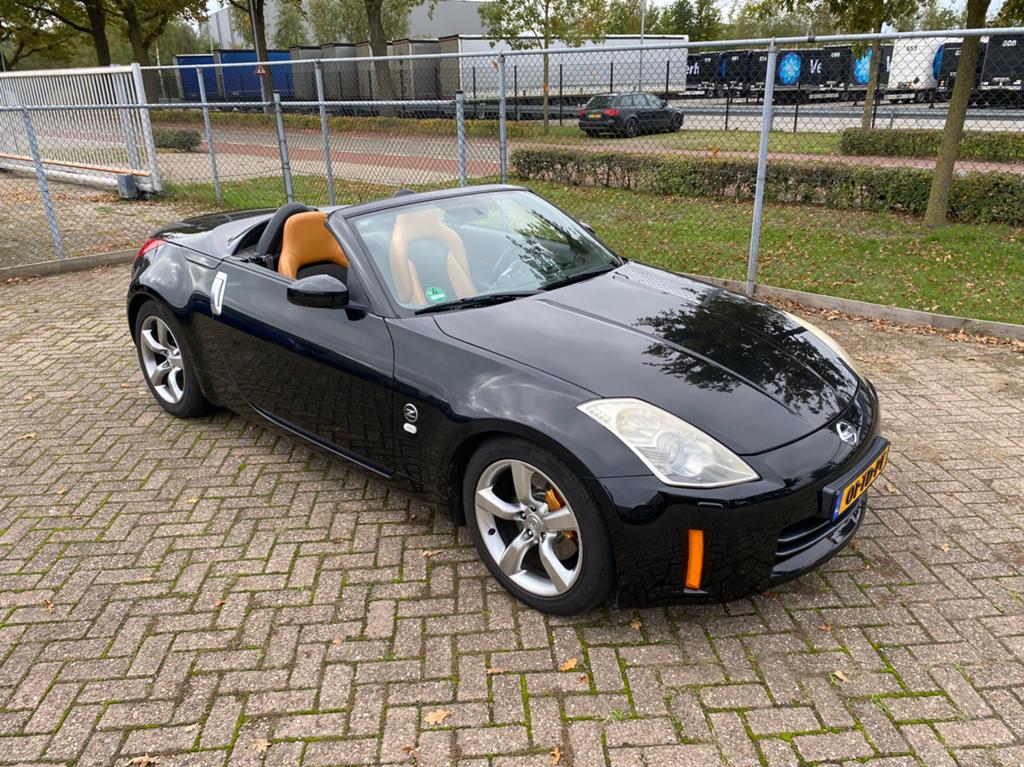 Nissan 350Z 3.5 V6 Roadster 2006 Zwart 301 pk, 350Z, Achterwielaandrijving, Cabriolet, Leder en Stof