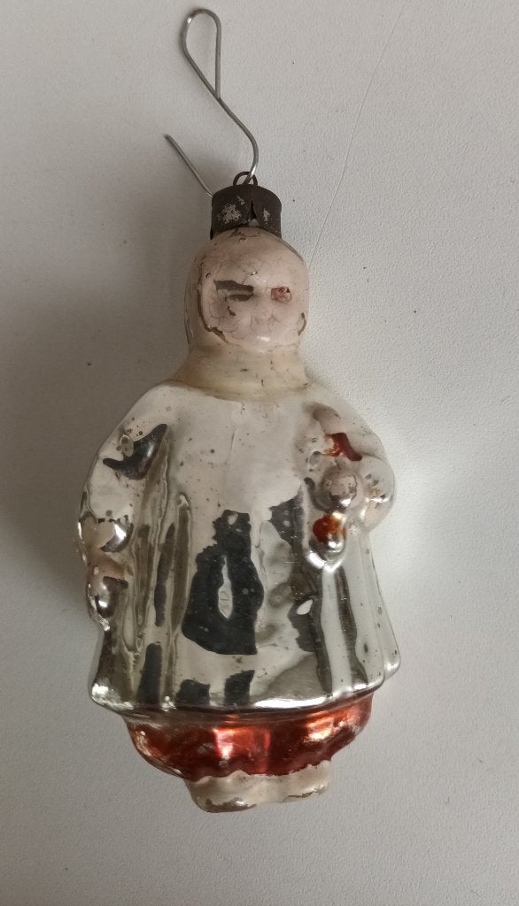 Antiek Meisje Vrouw kerstbal Russisch ussr, Ophalen of Verzenden