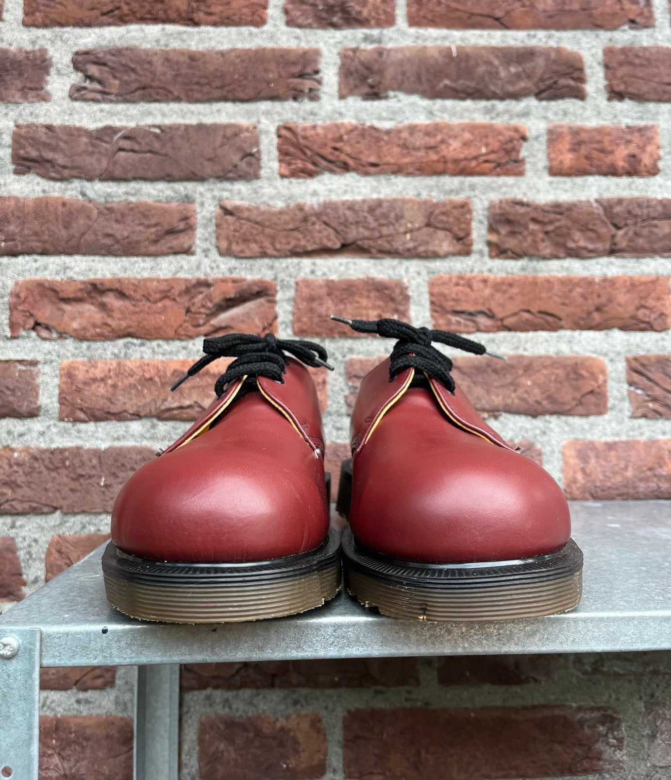 Dr. Martens 1926 MIE Steel toe cherry red maat Uk 4/ Eu 37, Dr. Martens, -, -, Lage of Enkellaarzen