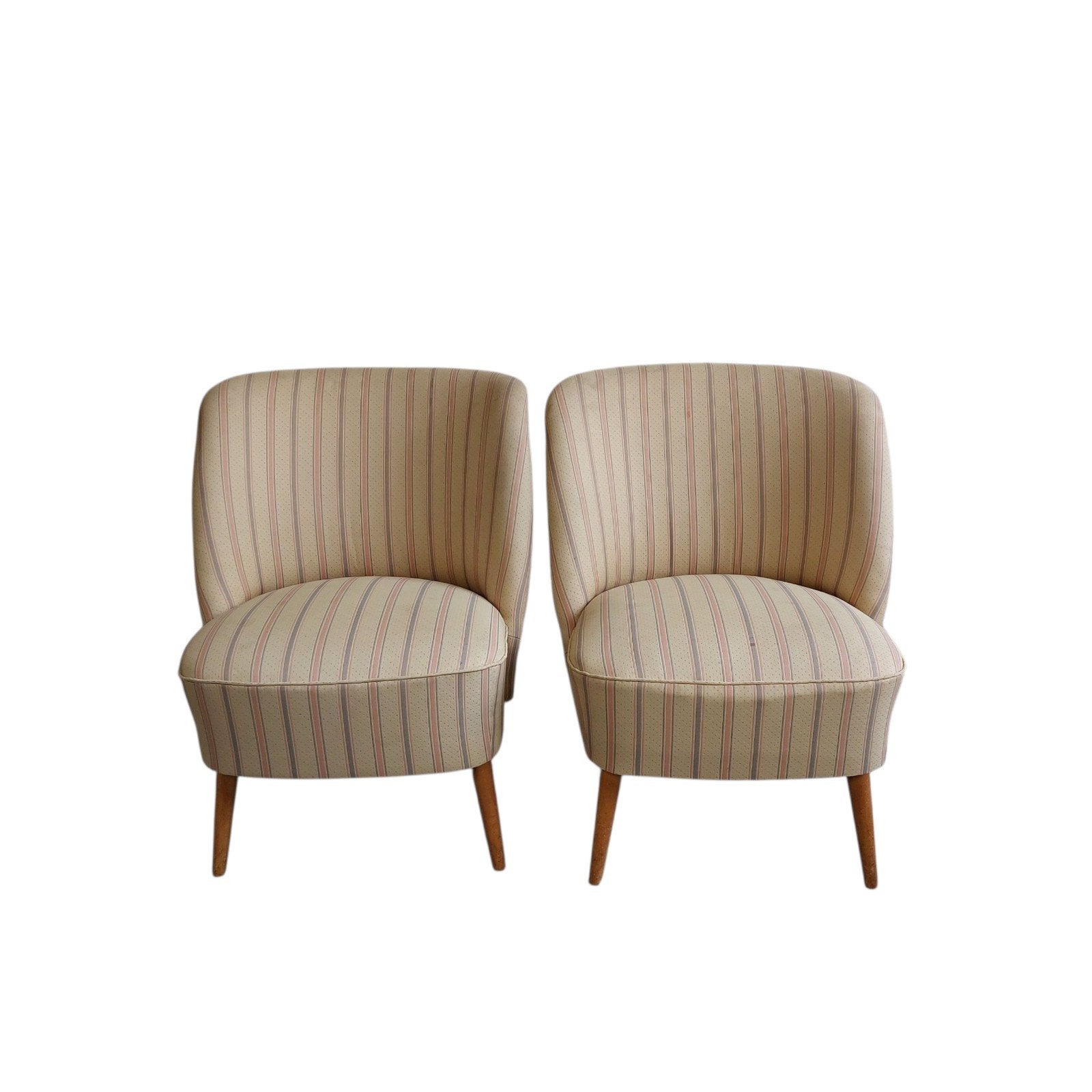 2 x vintage cocktail stoel (setprijs), Ophalen, Gebruikt, 75 tot 100 cm, Stof