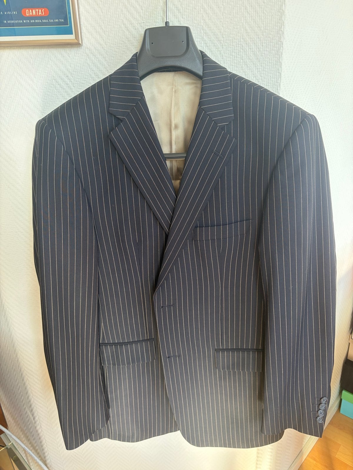 Brixon Pak - Blauw met Beige Strepen - Maat 48, Ophalen of Verzenden, Gedragen, Maat 48/50 (M), Blauw