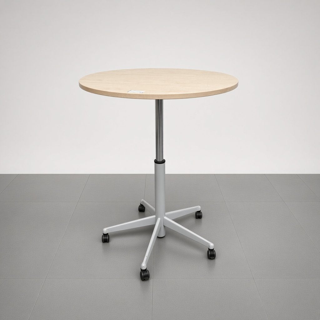 Steelcase ronde verrijdbare zit-sta tafel - Ø 90 cm, Huis en Inrichting, Niet ingevuld, Gebruikt, Niet ingevuld, Niet ingevuld