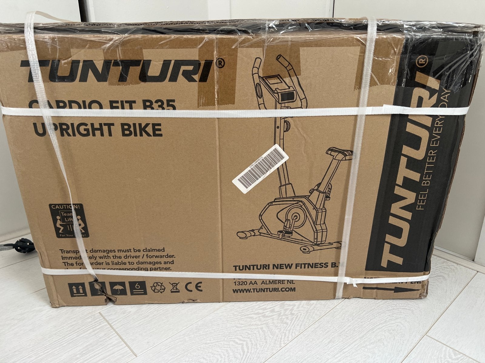 Nieuwe Tunturi Cardio Fit B35 Upright Bike - Hometrainer, Nieuw, Ophalen of Verzenden, Metaal, Benen