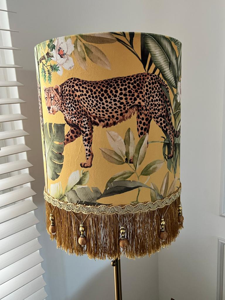 Nieuwe Oosterse lampkap met Kwastjes en Tropische Print, Ophalen of Verzenden, Nieuw