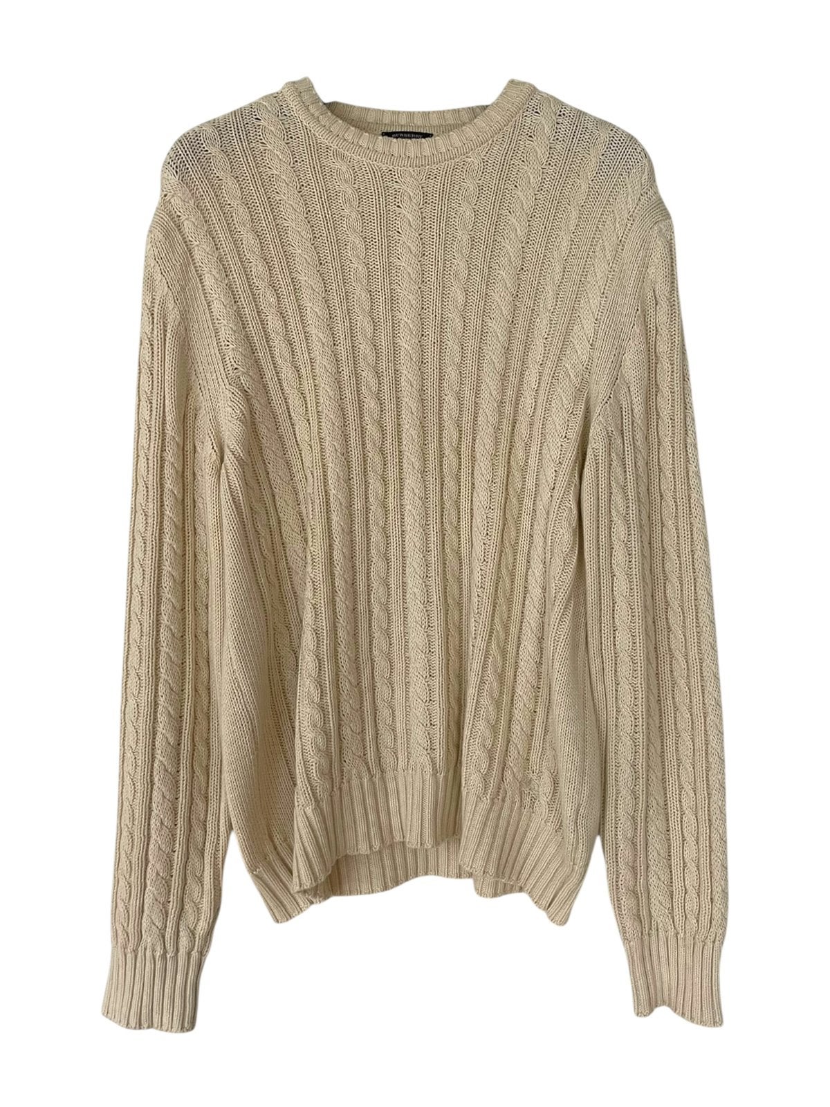 Burberry Knitted Trui Beige - maat L, Ophalen of Verzenden, Zo goed als nieuw, Maat 42/44 (L), Beige