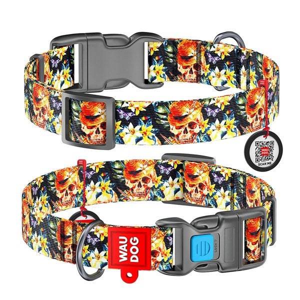 WAUDOG Glamourous Skulls Halsband S Nek 24-40 cm KOOPJE!!!, Ophalen of Verzenden, Nieuw