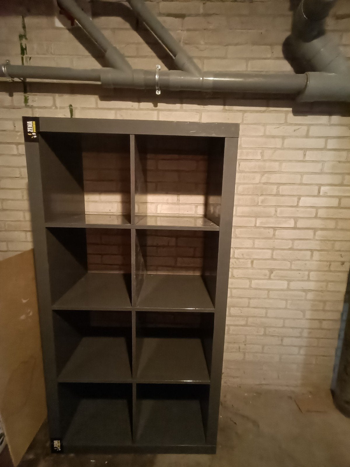 Grijze kast met 8 vakken - Ideaal voor opslag, Ophalen, Met plank(en), Gebruikt, Minder dan 100 cm