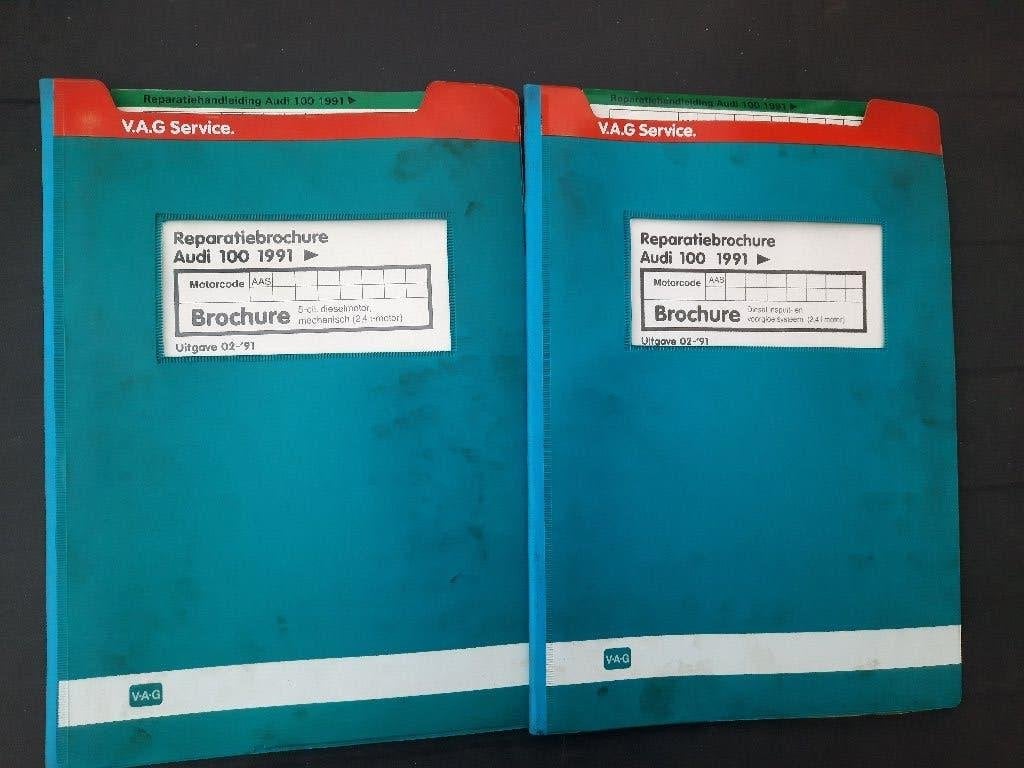 Audi 100 dealer werkplaatsboeken 5-cilinder 2.4 dieselmotor, Ophalen of Verzenden, Gelezen, Audi