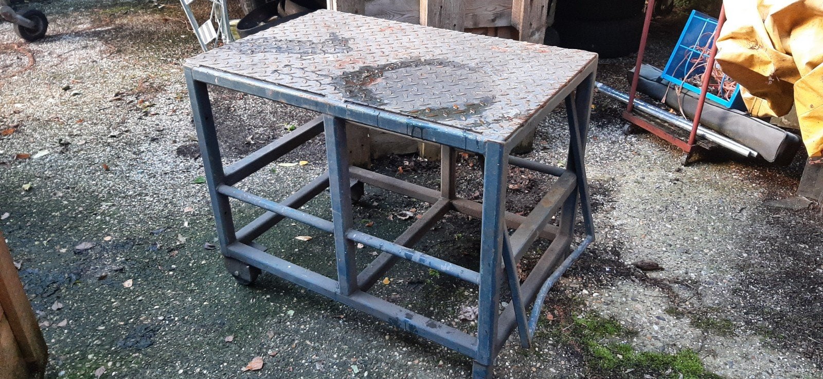 Metalen verrijdbare tafel / lastafel, Ophalen of Verzenden