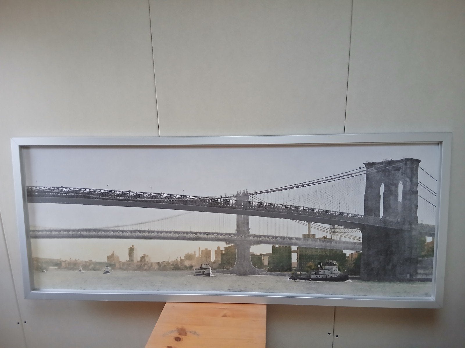 Ingelijste print Brooklyn Bridge - 555x1400mm, Ophalen, 50 – 75, Gebruikt, 125 cm of meer