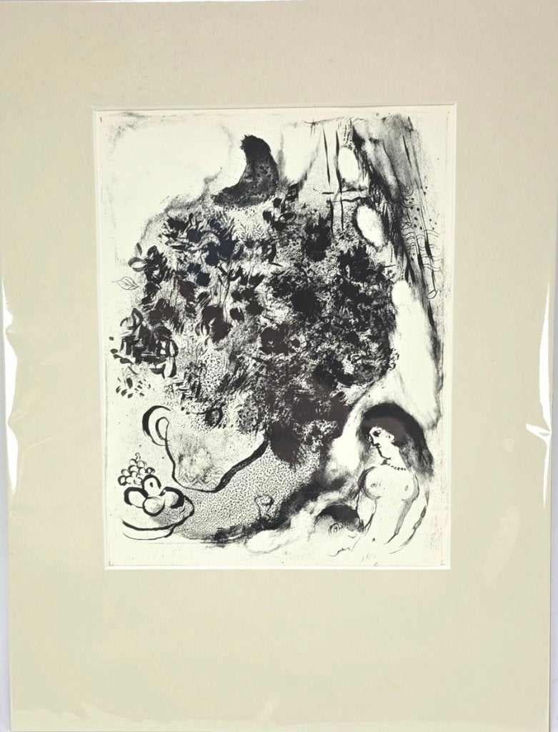 89. Heliogravure, Marc Chagall - "Couple au bouquet", 1958, Ophalen