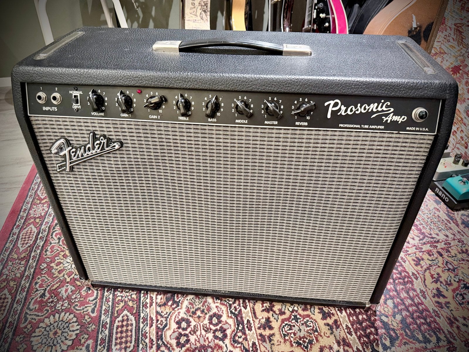 Fender Prosonic Amp made in USA + footswitch & hoes, Ophalen, Zo goed als nieuw, Gitaar, 50 tot 100 watt