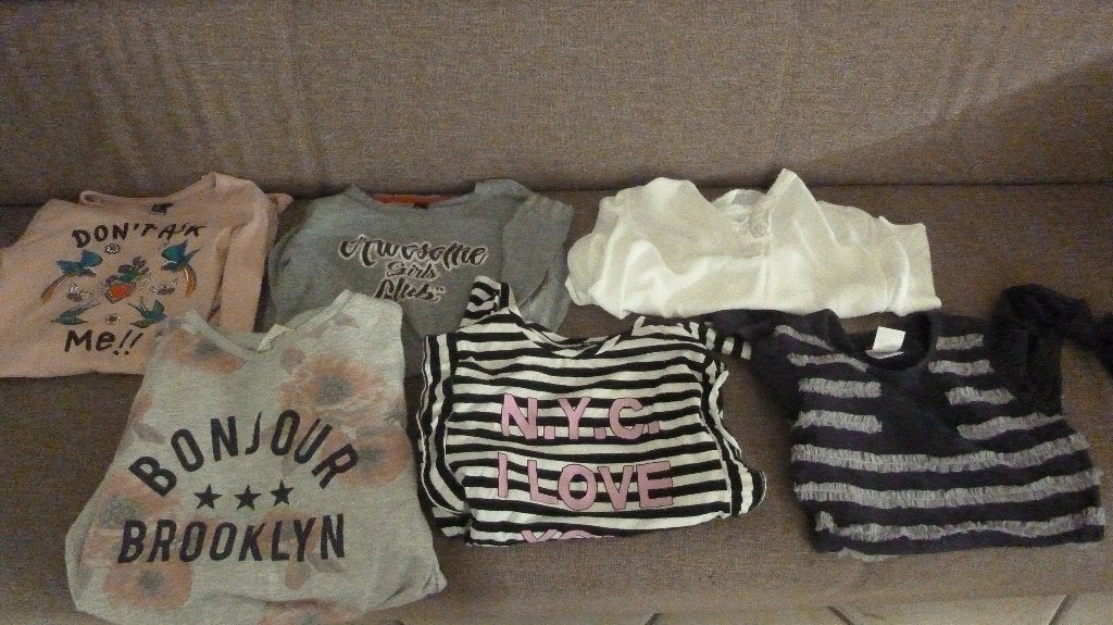 6 T-shirts Shoeby/ Loff/Coolcat/H&M lange mouwen mt 146-164, Kinderen en Baby's, Kinderkleding | Maat 146, Meisje, Ophalen of Verzenden