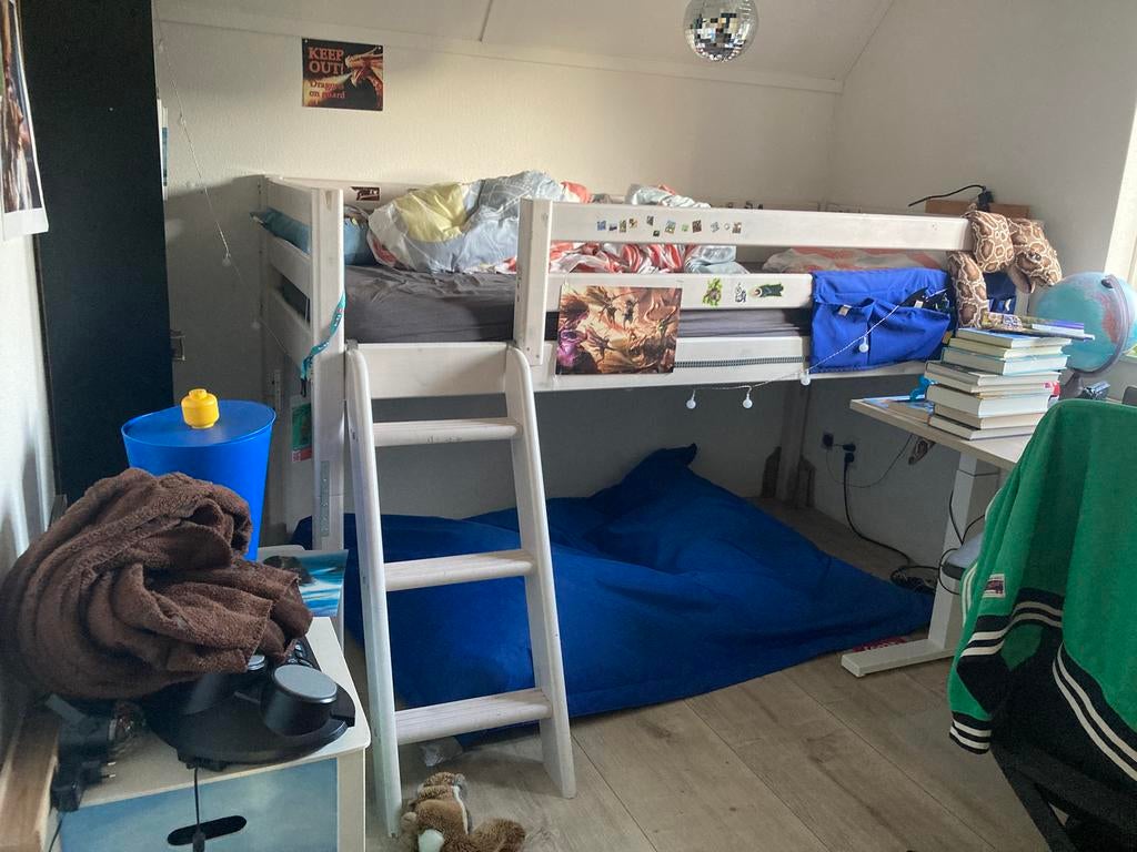 Gratis: Flexa Classic halfhoogslaper + matras, Ophalen, Gebruikt, Halfhoogslaper