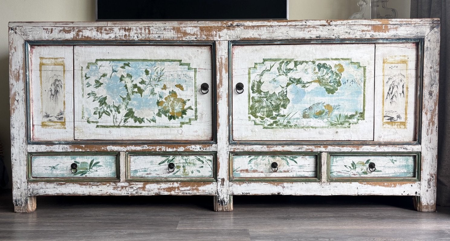 Chinees handbeschilderd dressoir 1e helft 20e eeuw (~1930), Ophalen of Verzenden
