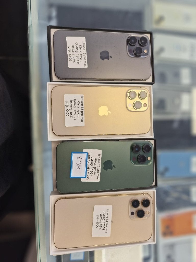 4x iPhone 13 Pro Max, Telecommunicatie, Mobiele telefoons | Apple iPhone, 99 %, 128 GB, Zwart, APPLE