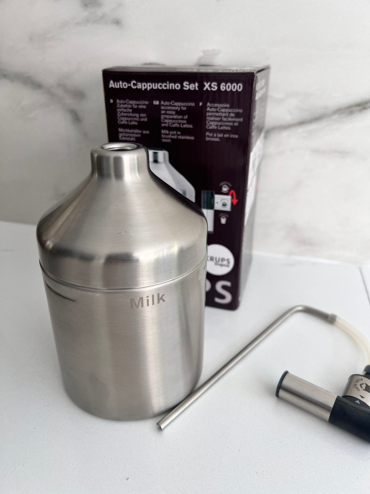 KRUPS AUTO CAPPUCCINO SET XS 6000 MELK RESERVOIR MELKKAN, Ophalen of Verzenden, Nieuw