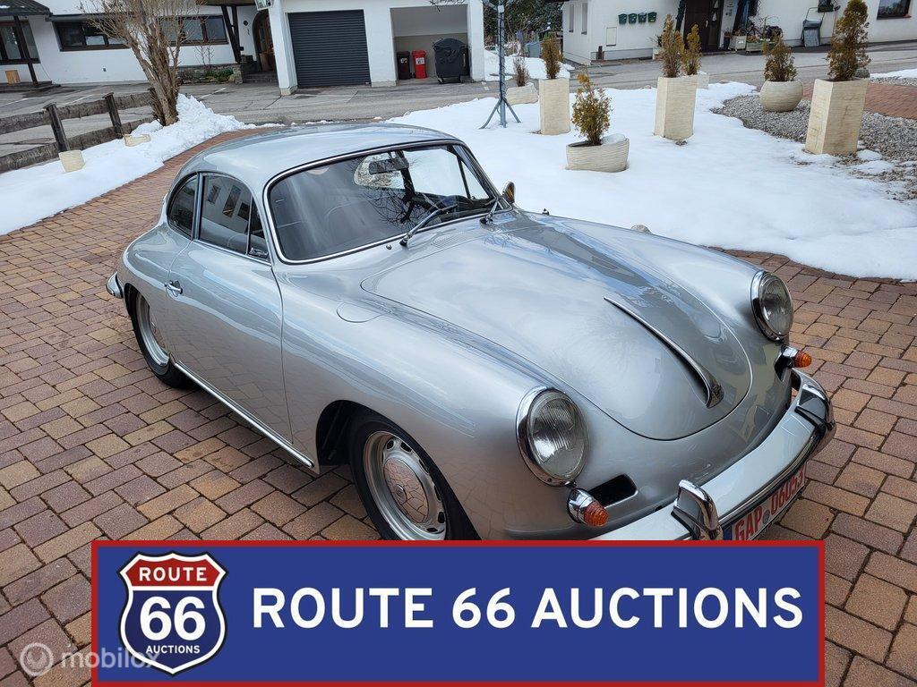 Porsche 356 B Carrera 2 GS 2000 | 1963 | Route 66 Auctions, Auto's, Oldtimers, Overige carrosserieën, Zwart, Bedrijf, Porsche