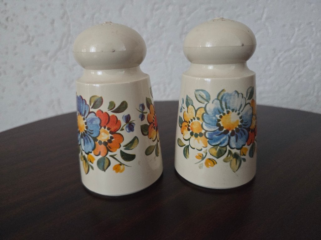 vintage Emsa peper en zoutstel, Huis en Inrichting, Overige typen, Ophalen of Verzenden, Gebruikt, Kunststof