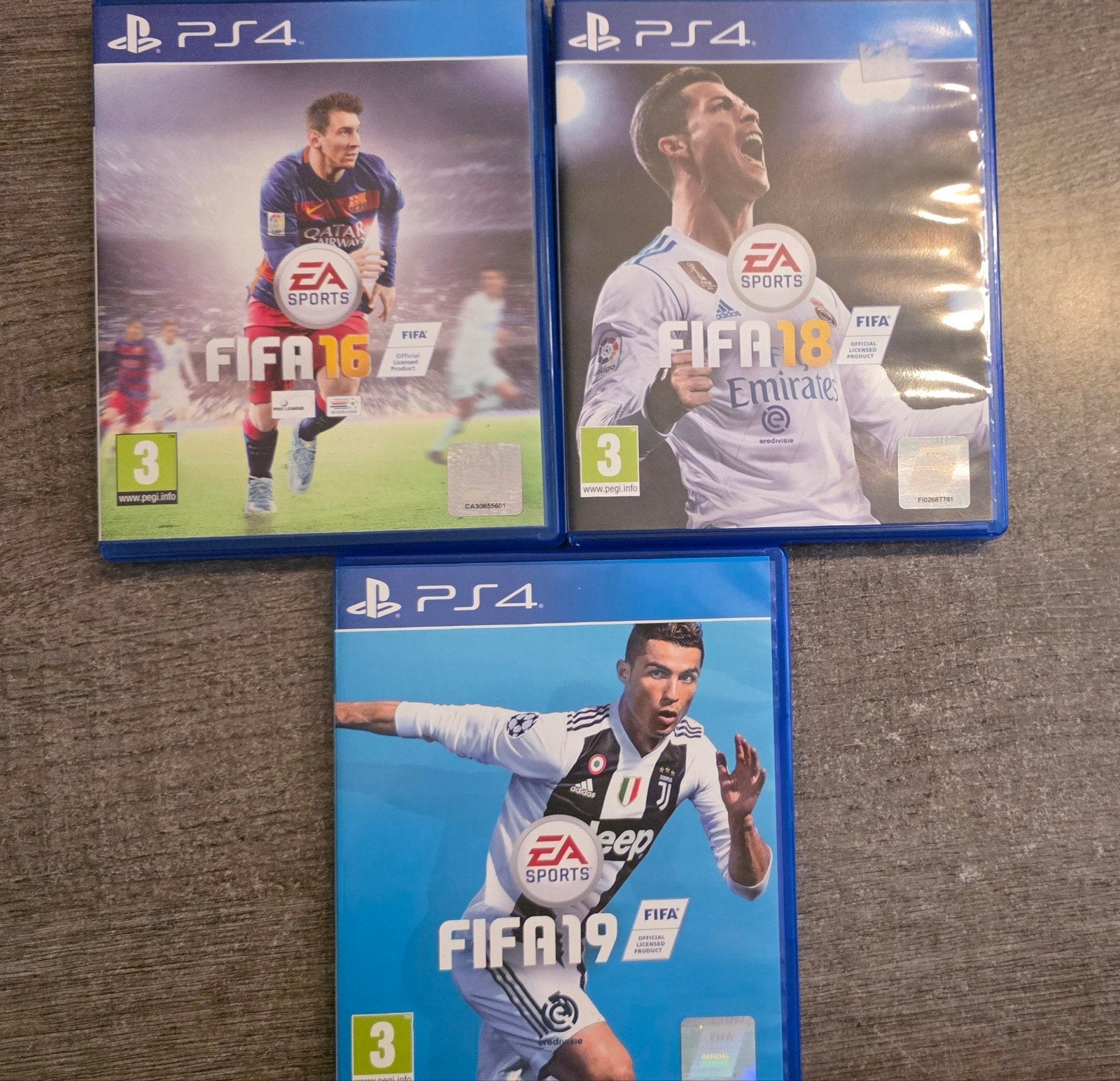 FIFA 16, 18 en 19 voor PS4 - Voetbalgames Bundel, Spelcomputers en Games, Games | Sony PlayStation 4, Gebruikt, Ophalen of Verzenden