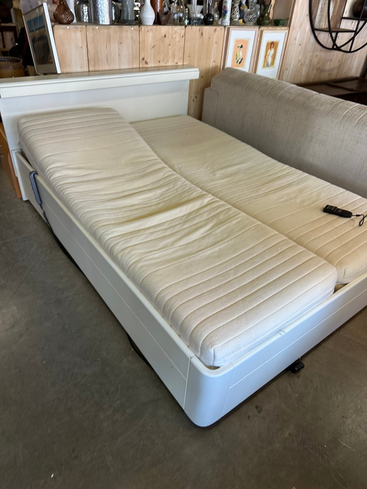 2 persoons bed elektrisch auping bodem, Ophalen, Gebruikt, C, Tweepersoons