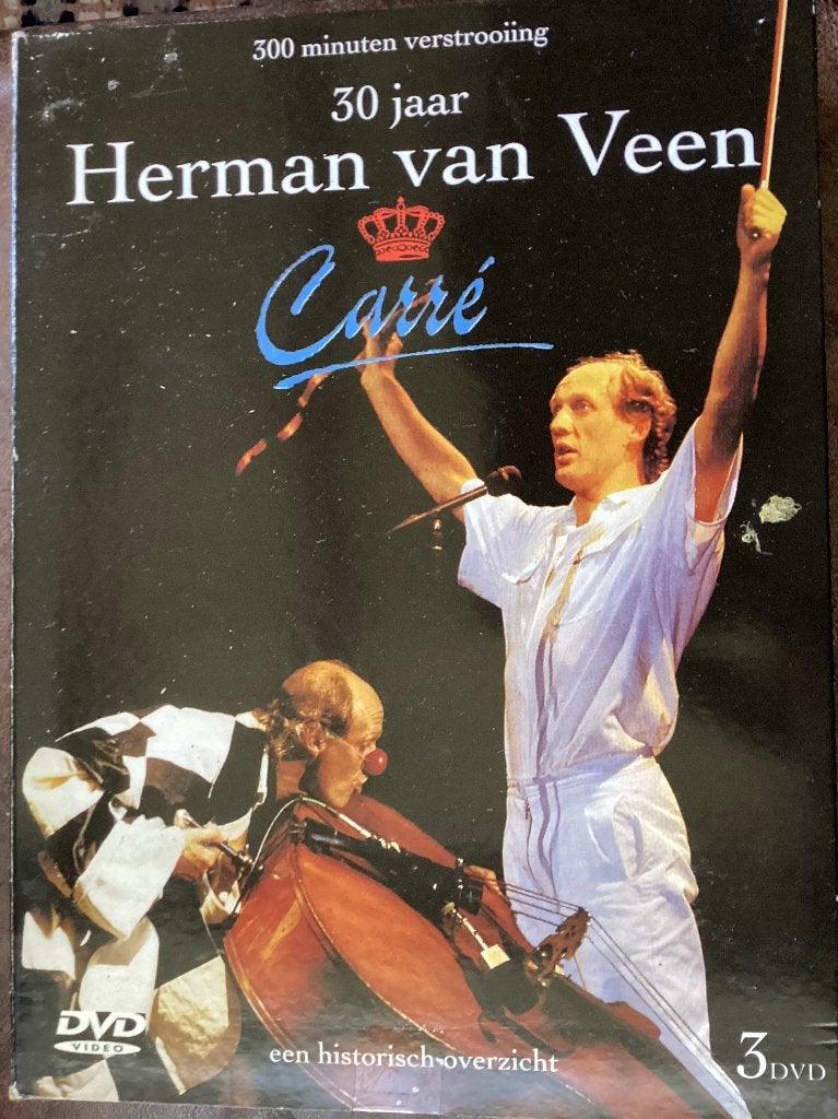 Herman van Veen - 30 Jaar Carré (3 DVD Boxset), Gebruikt, Boxset, Cabaret of Kleinkunst, Ophalen of Verzenden