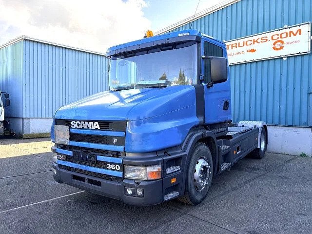 Scania T124-360 DAYCAB LONGNOSE / HAUBER / TORPEDO (12 GEARS, Auto's, Euro 2, Achterwielaandrijving, Scania, Blauw