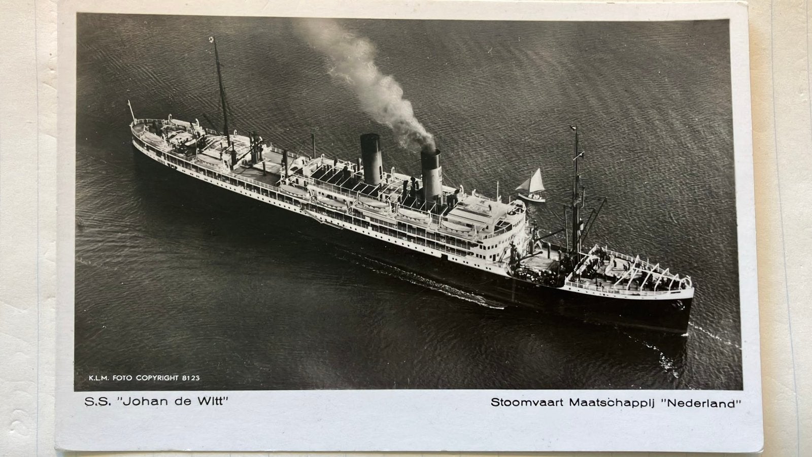 JOHAN DE WITT      1919  Stv Mij Nederland   KLM foto, Verzamelen, Ophalen of Verzenden, Zo goed als nieuw, Kaart, Foto of Prent