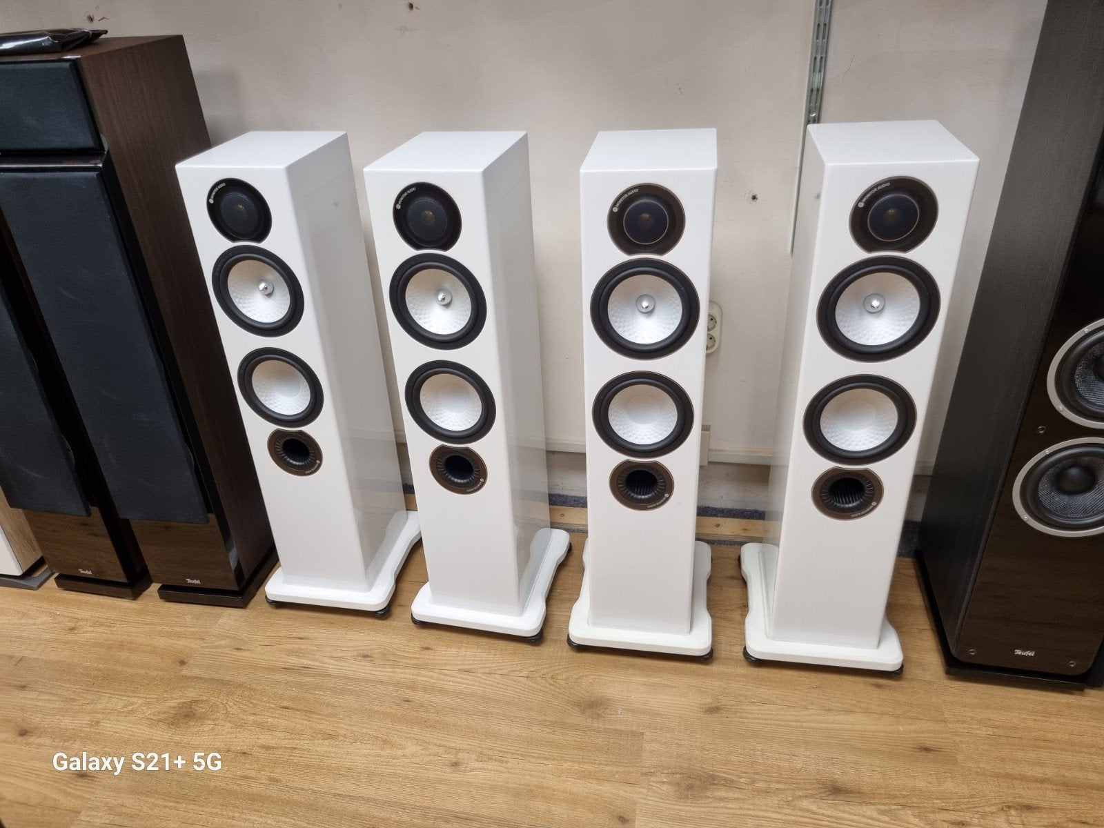 ✅Monitor Audio Silver RX6 Hoogglans wit - Complete set, Ophalen, Stereo speakers, -, Zo goed als nieuw