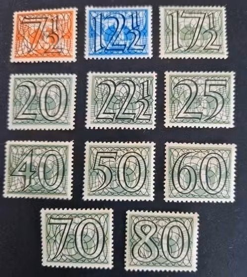 Nederland 1940 - nvph 357-370 - Cijfer type 'Guilloche', Postzegels en Munten, Postzegels | Nederland, Ophalen of Verzenden, T/m 1940