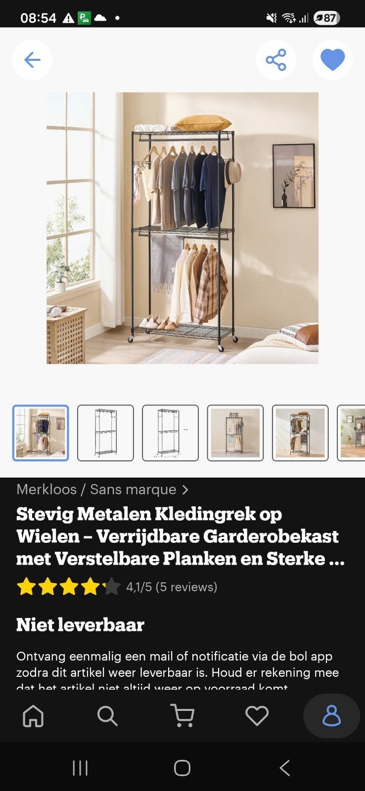 3x Kledingrek met dubbele hang en gesloten bovenzijde, Ophalen, 200 cm of meer, Met plank(en), 50 tot 100 cm