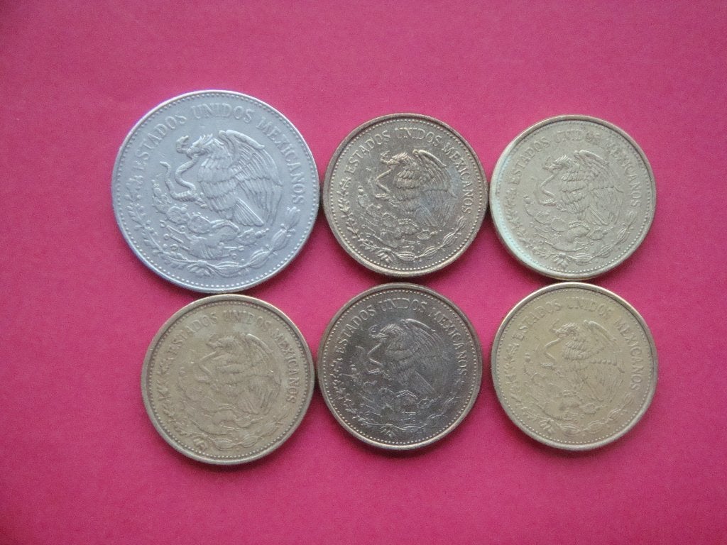 Kavel Mexico setje munten 20 en 100 Pesos 1981 / 1991., Verzenden, Noord-Amerika, Setje