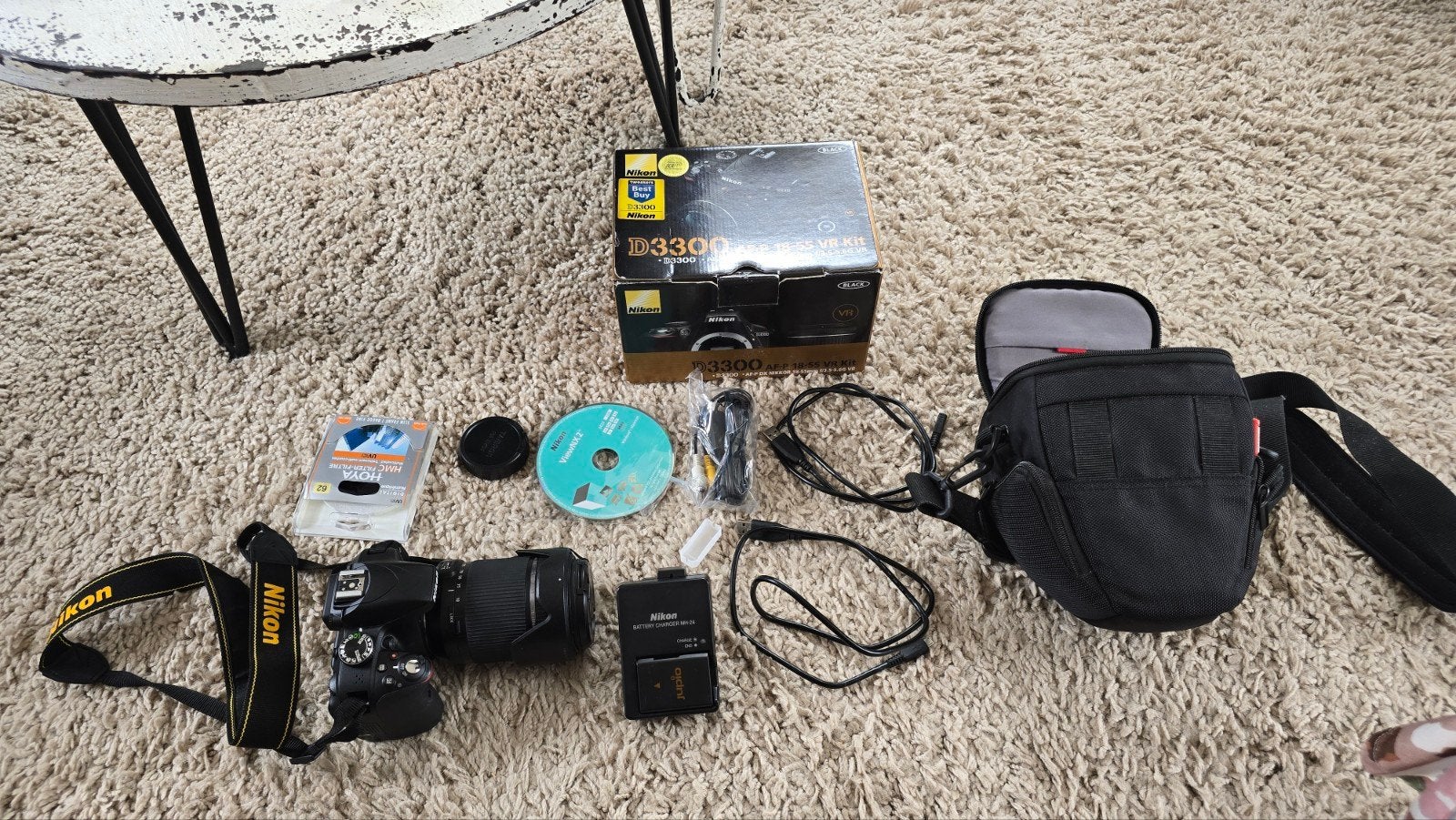 Nikon D3300 Spiegelreflexcamera met Tamron 18-200mm lens, Ophalen, Beeldstabilisatie, Spiegelreflex, Accu