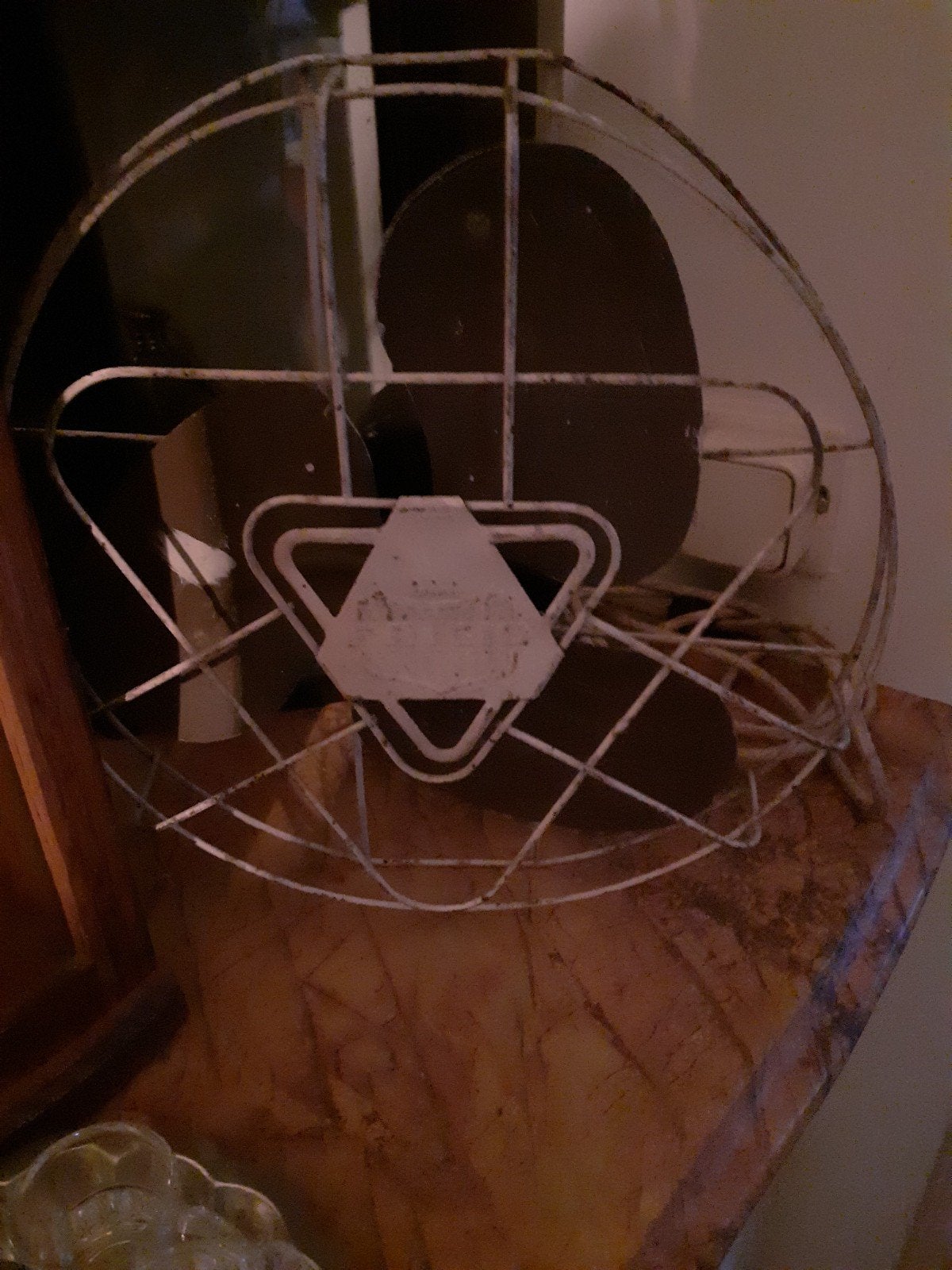 antiek Amerikaanse ijzeren ventilator werkt nog, Antiek en Kunst, Curiosa en Brocante, Ophalen of Verzenden
