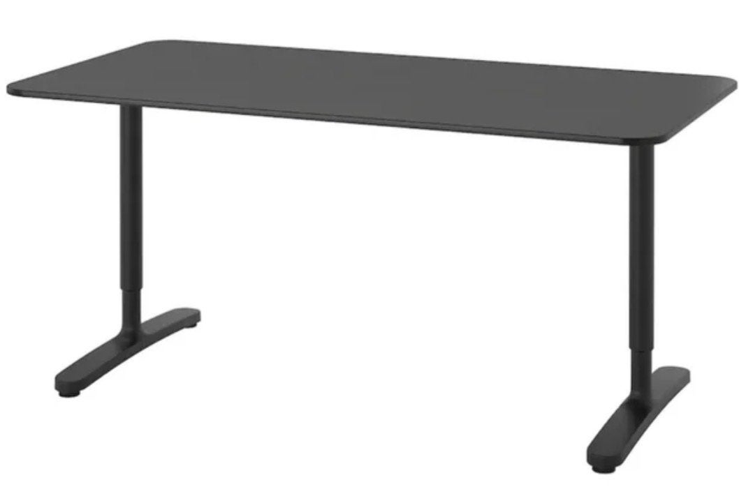 IKEA Bekant zwart 160 cm x 80 cm, Ophalen, Elektrisch, Metaal, Zo goed als nieuw