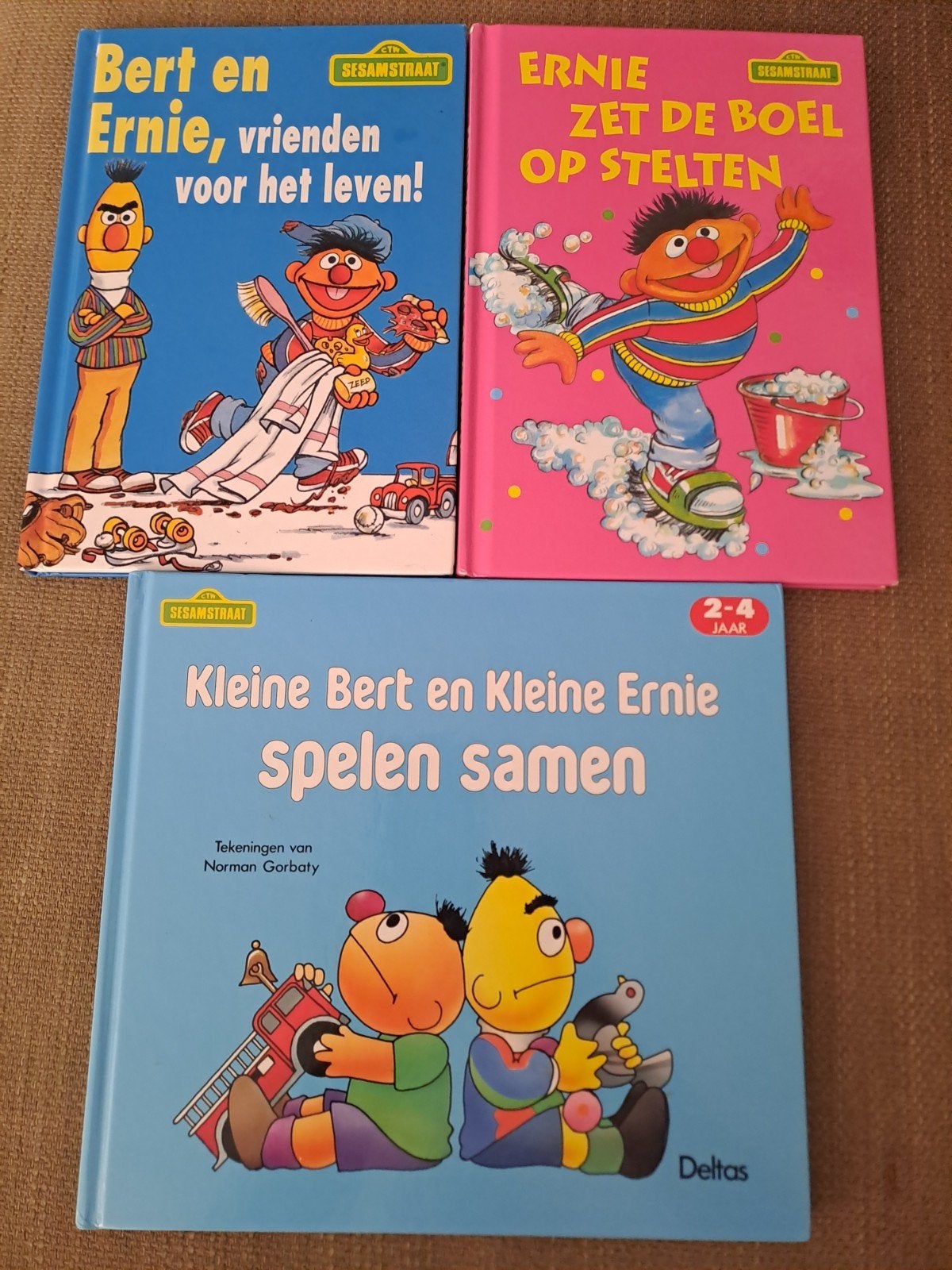 3 boekjes Bert en Ernie Sesamstraat., Boeken, Ophalen, 3 tot 4 jaar