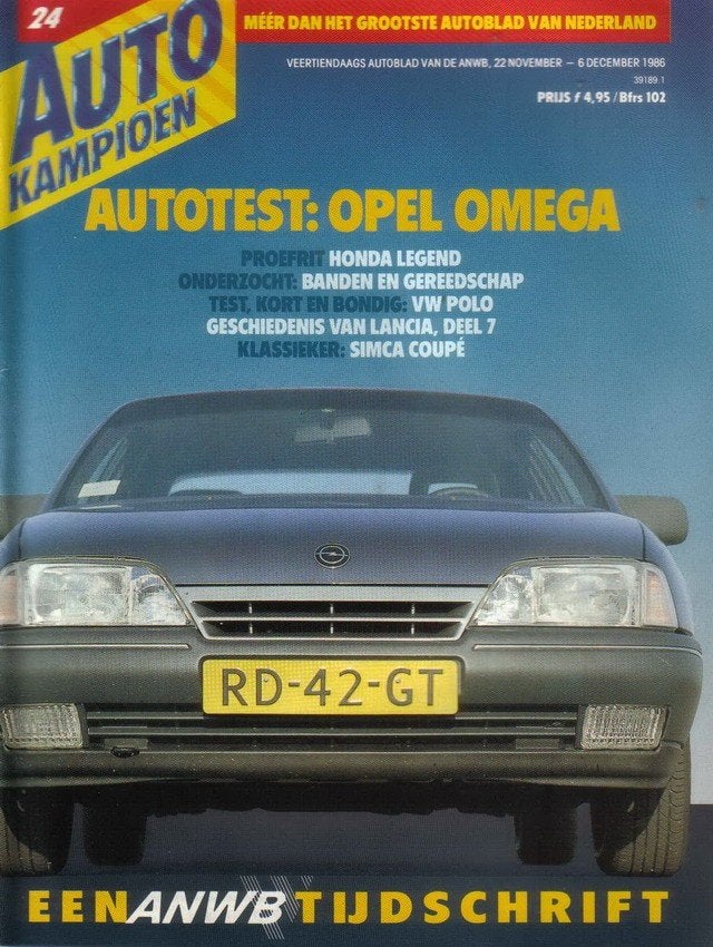 Autokampioen 24 1986 : Opel Omega GLS - Simca 1200S Coupe, Ophalen of Verzenden, Gelezen, Algemeen
