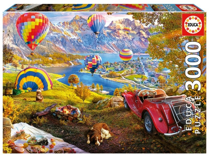 Educa - Vallei van de Luchtballonnen - 3000 stukjes, Ophalen of Verzenden, Meer dan 1500 stukjes, Nieuw, Legpuzzel