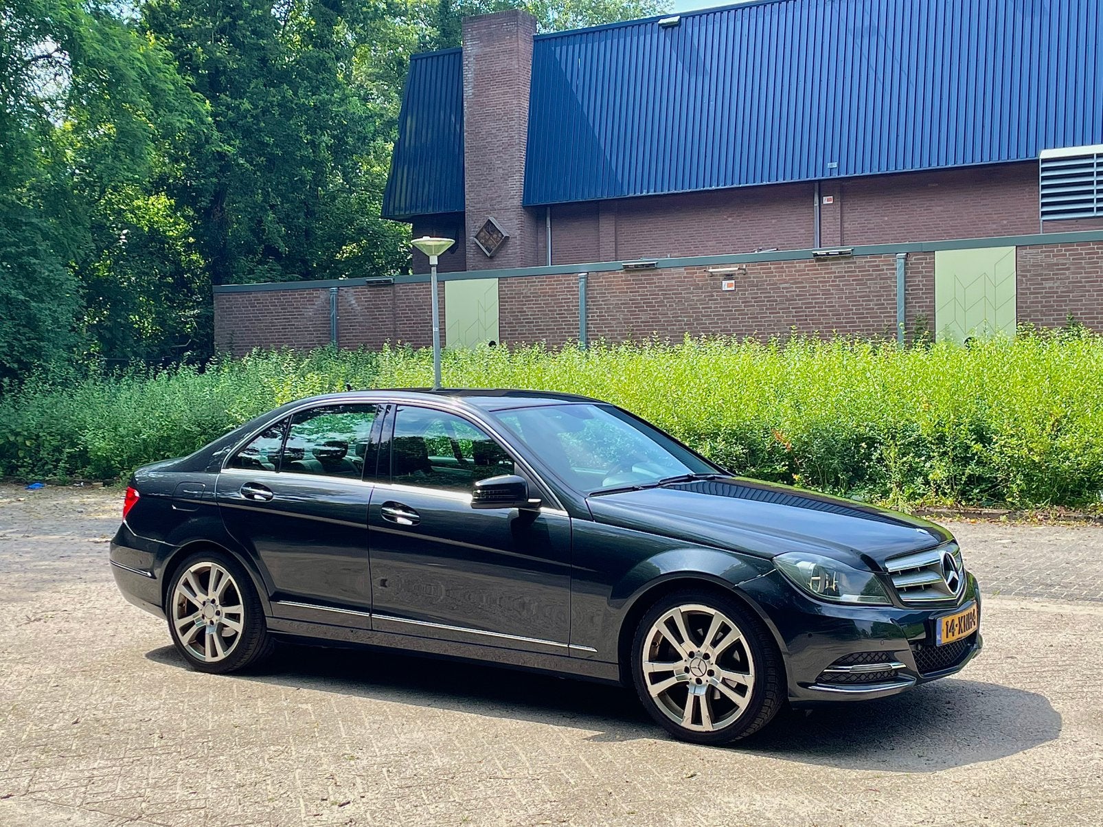 Mercedes-Benz C-Klasse 1.6 C180 Sedan 2012 Zwart, Euro 5, Achterwielaandrijving, Adaptive Cruise Control, Leder en Stof