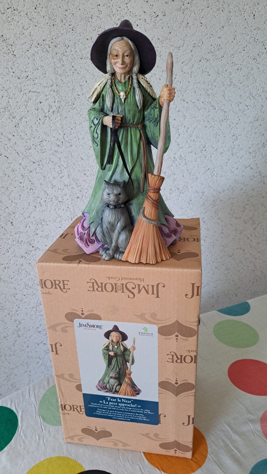 Jim Shore Heks met Kat en Bezem - "Fear Is Near", Ophalen of Verzenden, Nieuw, Fantasy