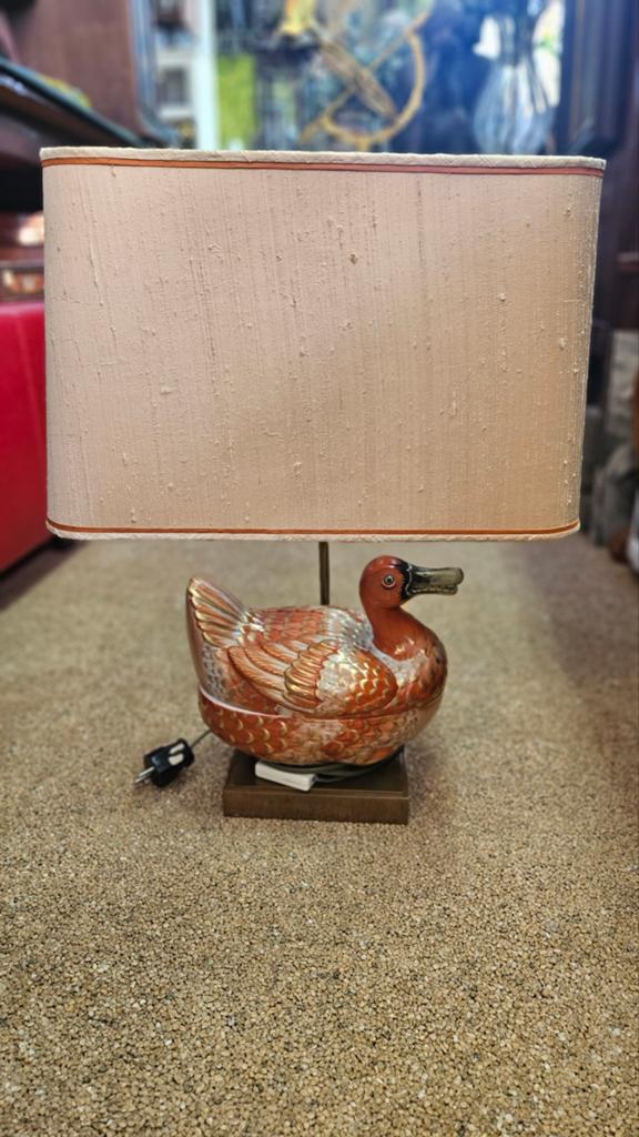 2 x Vintage Eend Lamp met Schaduw - Unieke Tafellamp, Ophalen of Verzenden