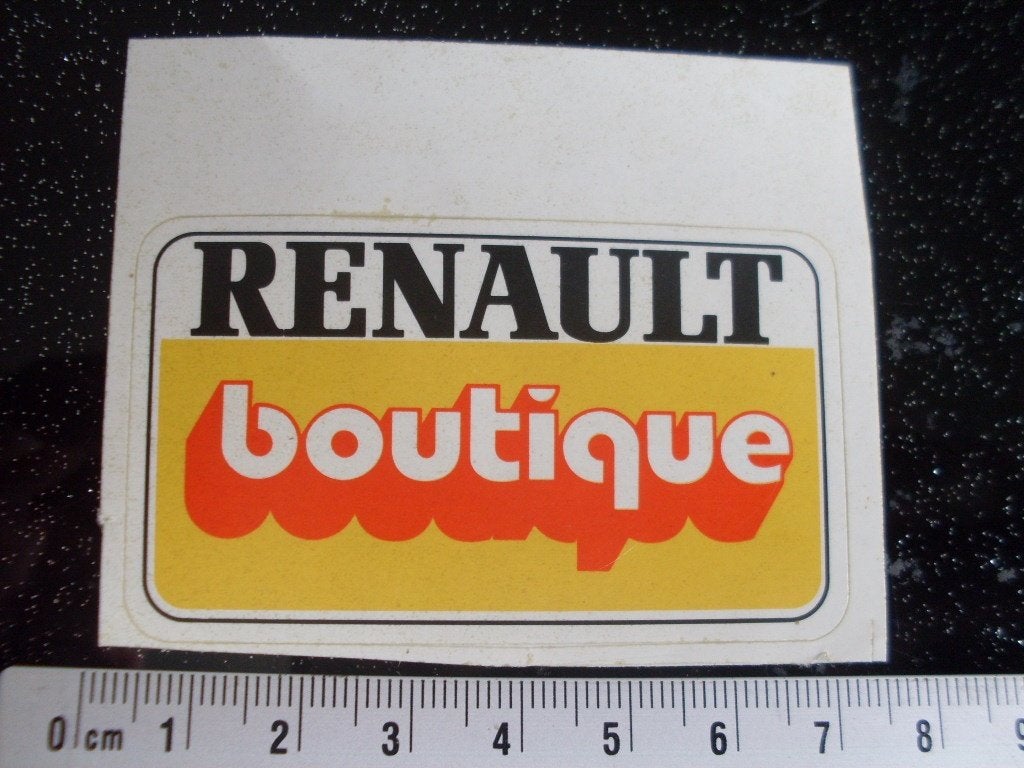 sticker renault boutique logo, Verzamelen, Stickers, Verzenden, Zo goed als nieuw, Auto of Motor