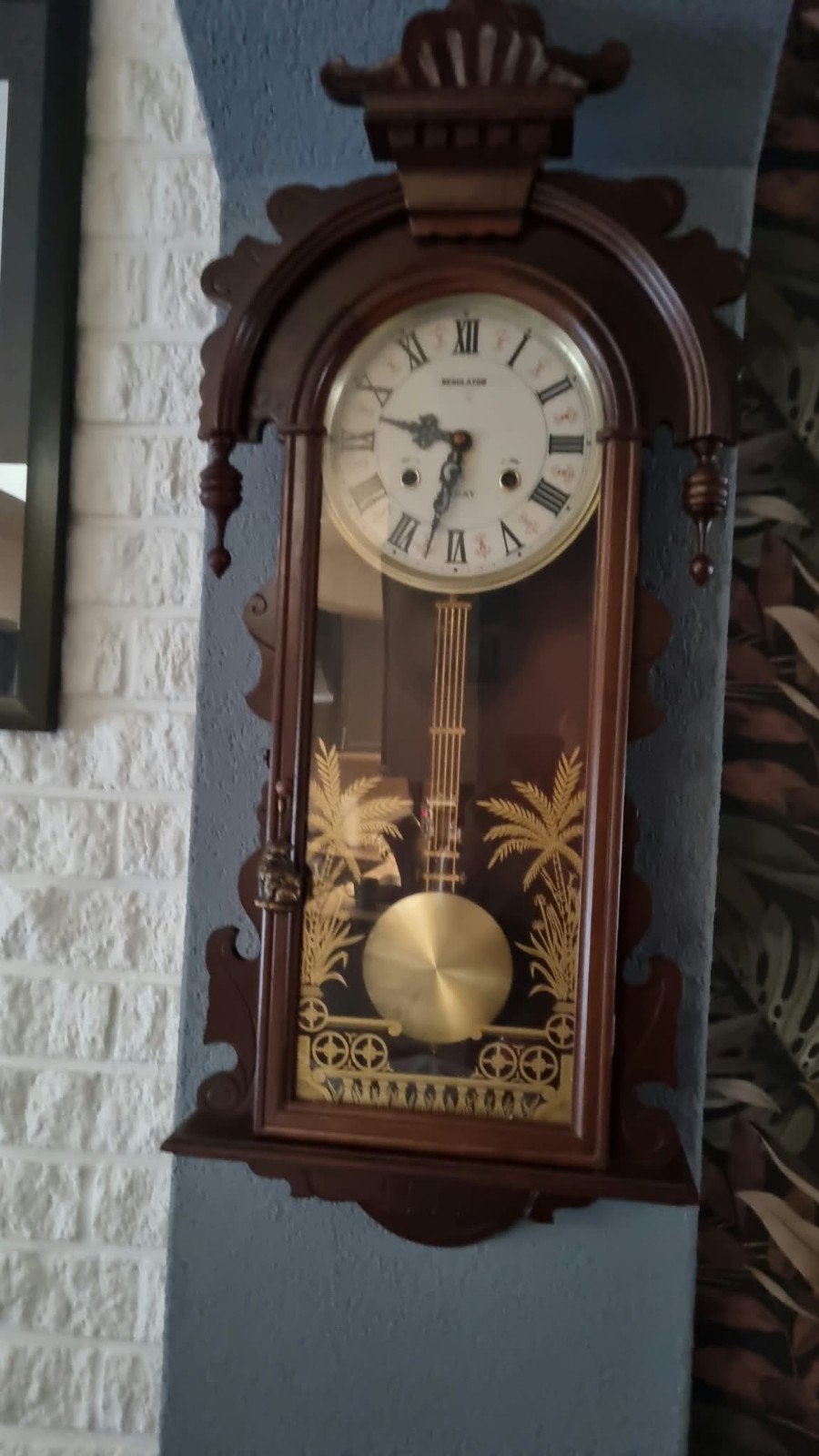 Antieke Regulator Wandklok - Prachtig Decoratief Stuk, Ophalen