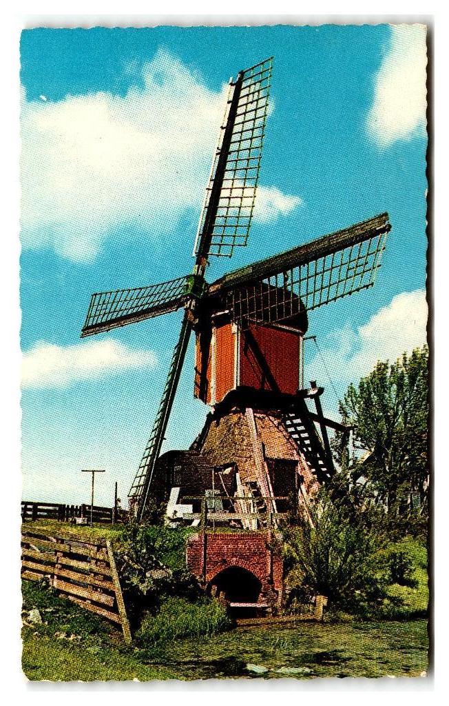 Woubrugge, Kleine wipwatermolen, Verzenden, 1960 tot 1980, Ongelopen, Zeeland