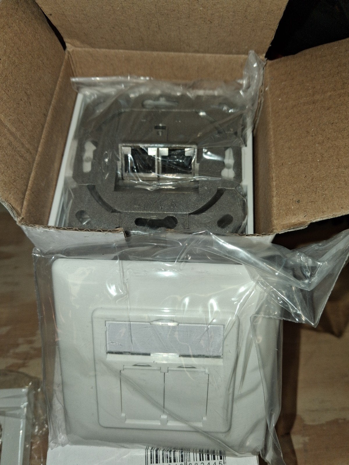3x CAT 6 Universele Wandcontactdoos 2xRJ45, Afgeschermd, Ophalen of Verzenden, Nieuw