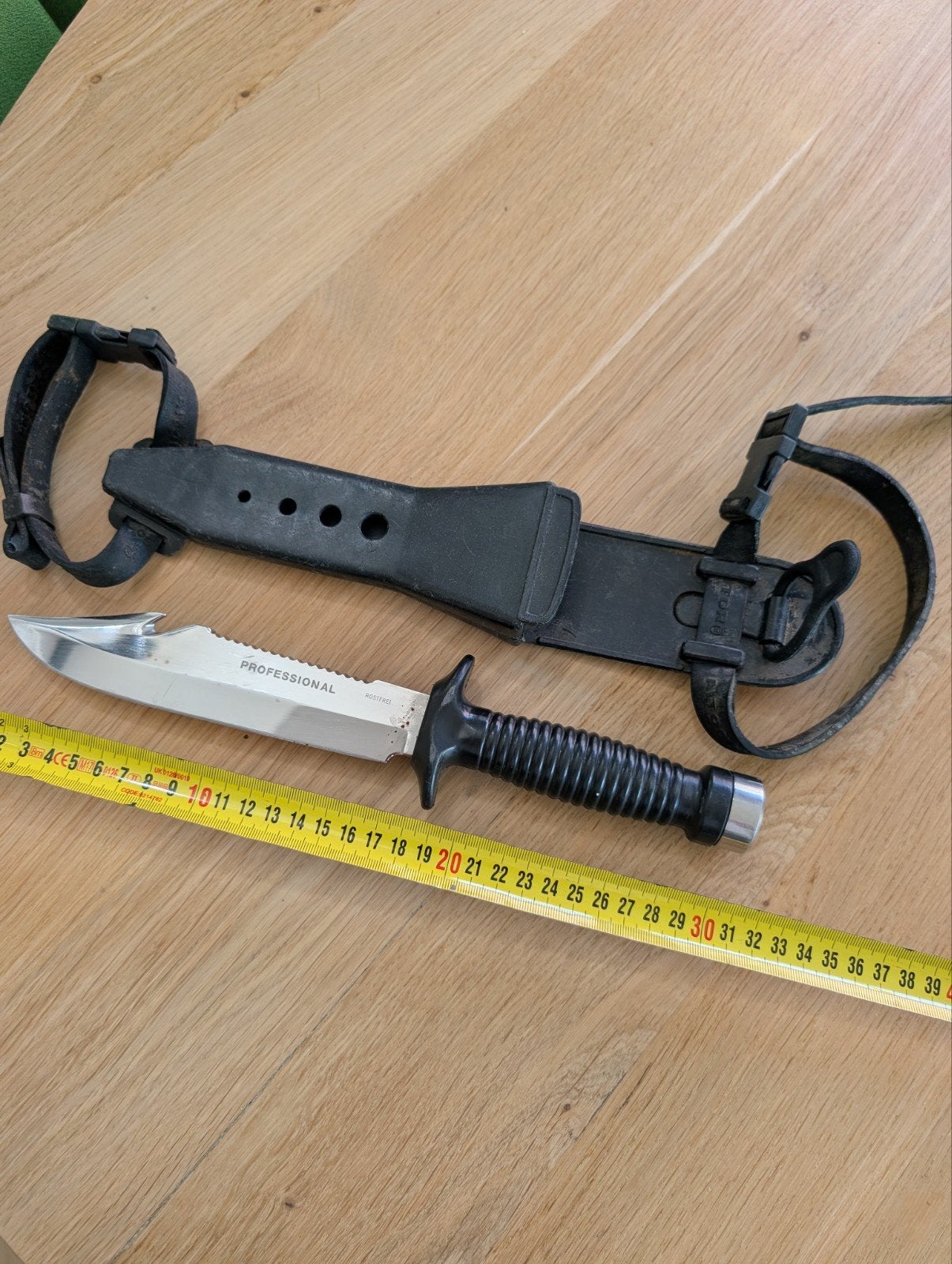Duikmes met houder - 31 cm, Watersport en Boten, Ophalen, Gebruikt, Overige typen