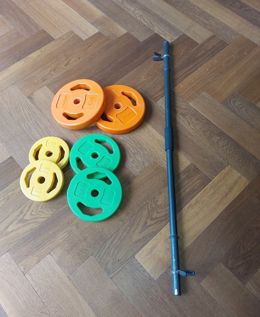 Tunturi Aerobic/bodypump sets, Ophalen, Gebruikt, Benen, Halterset