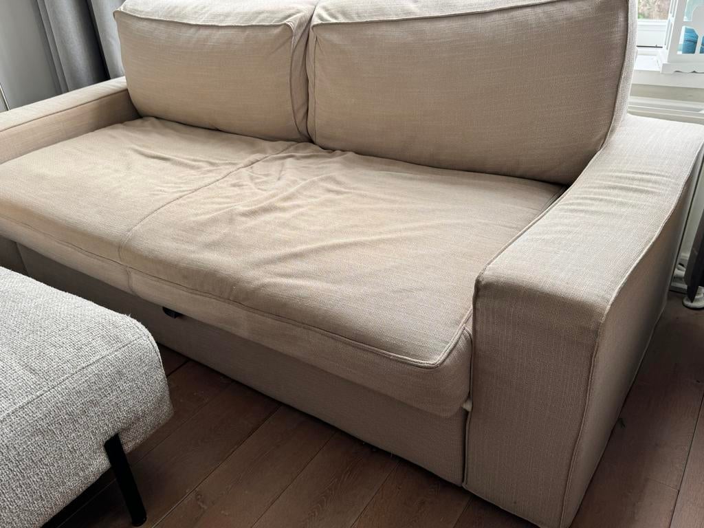 Vilasund slaapbank, Ophalen, Gebruikt, Beige, Tweepersoons