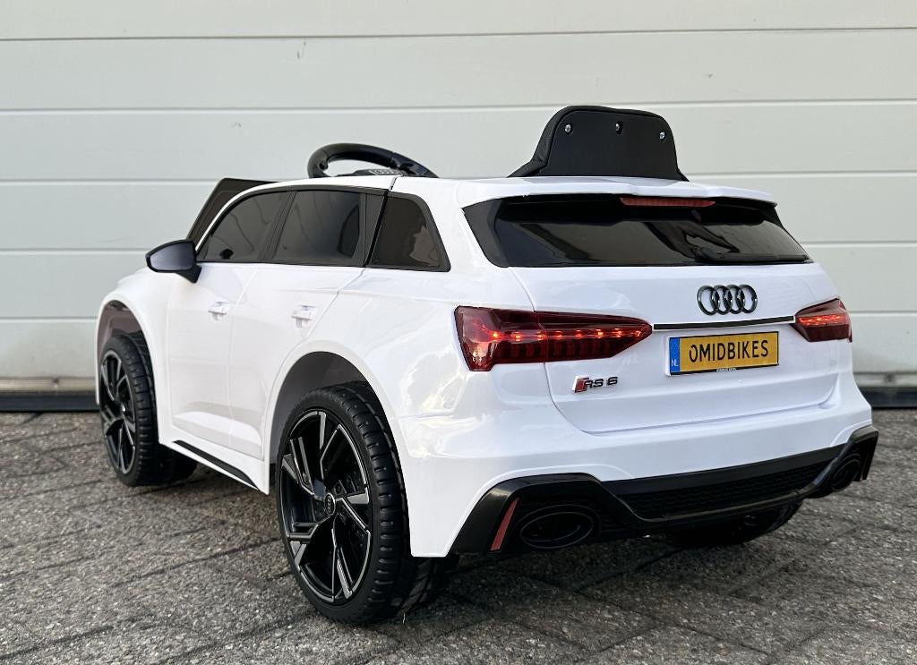 Kinder Auto Audi RS6 12v Bleutooth / Leder / RC, Ophalen of Verzenden, Nieuw
